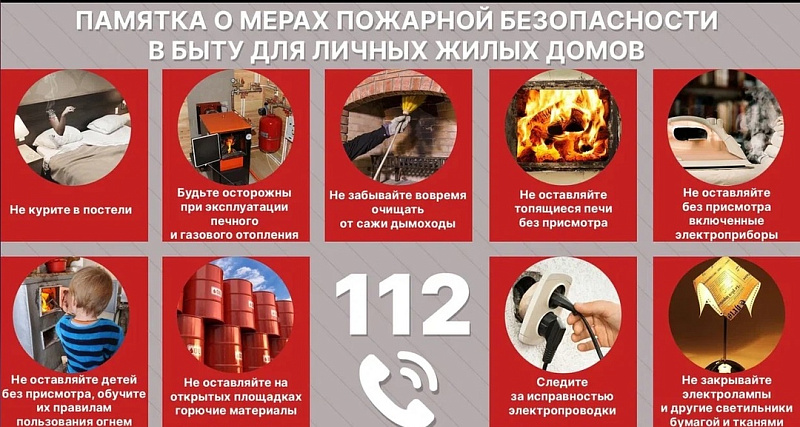 Памятка о мерах пожарной безопасности в быту